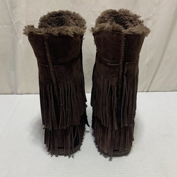 Firefly Womens Brown Suede Fringe Boots Size 9 - Picture 3 of 11